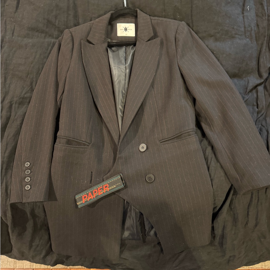Daily Paper Charcoal Pinstripe Blazer